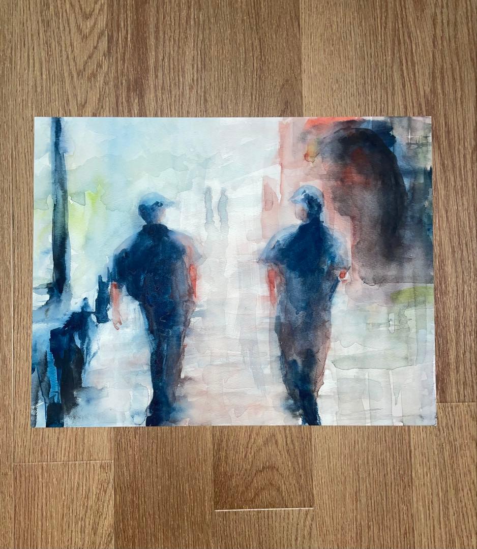 原画 一点物 水彩画 インテリアアートF6(410×318mm)