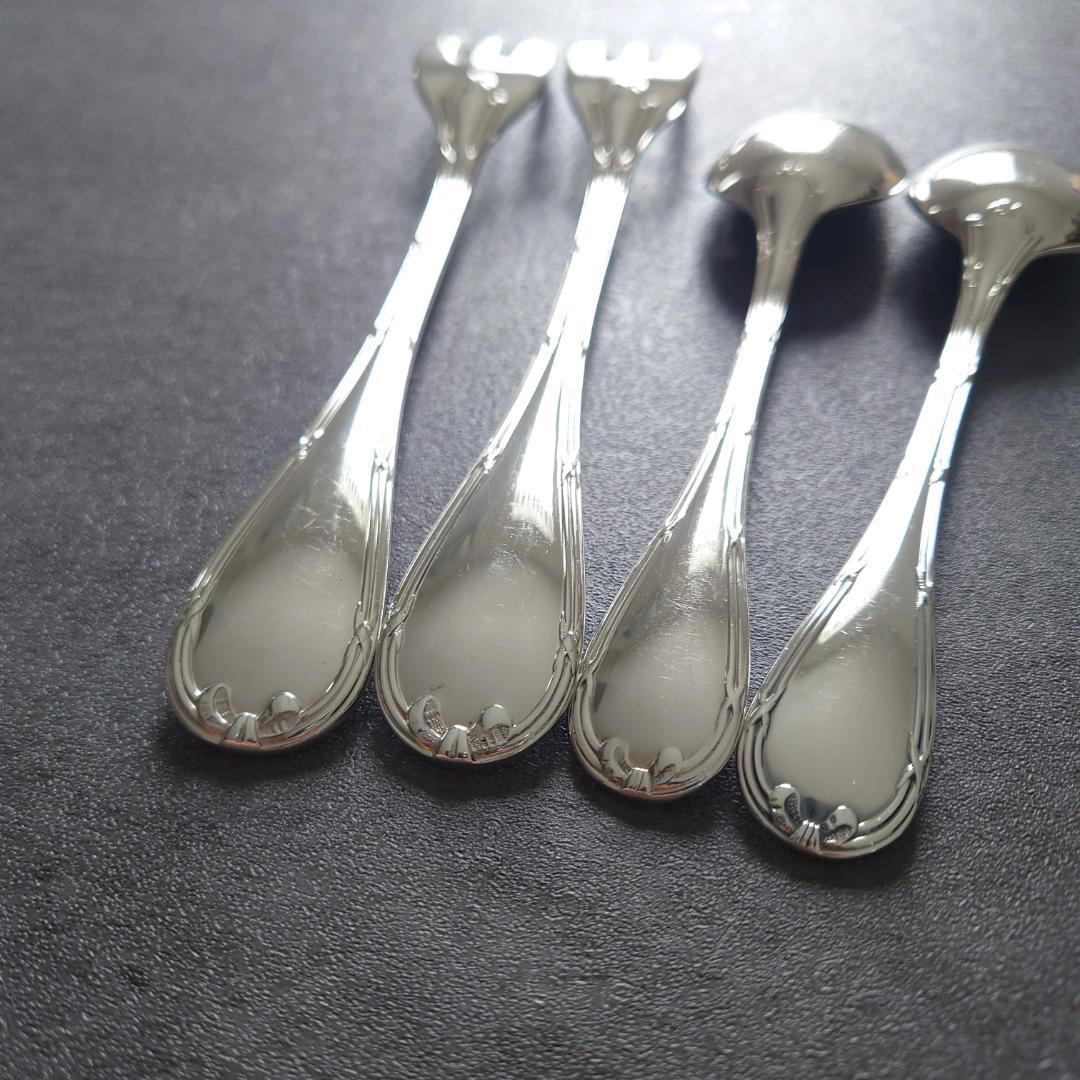 美品 クリストフル リュバン ケーキフォーク コーヒースプーン 4点