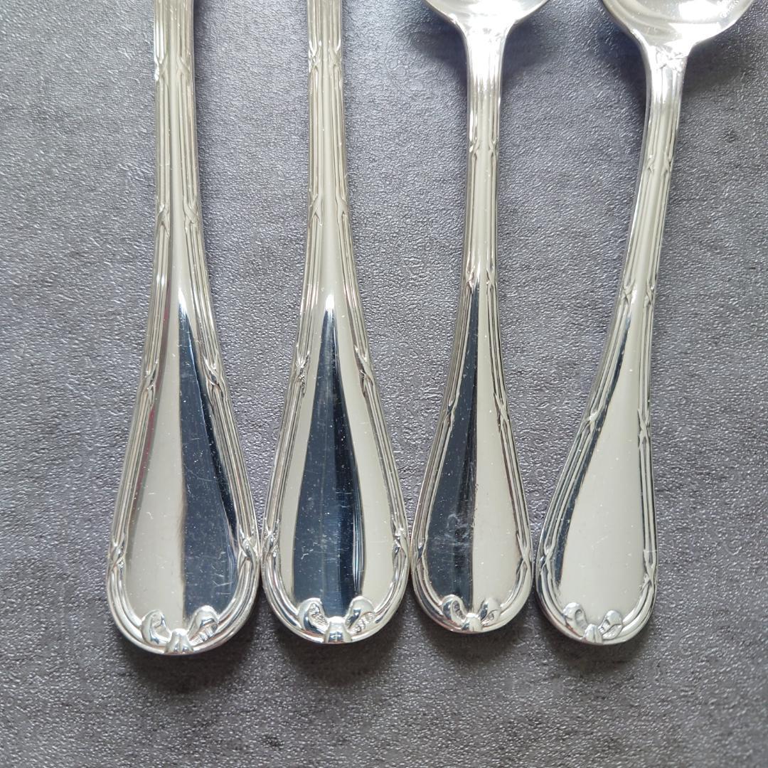 美品 クリストフル リュバン ケーキフォーク コーヒースプーン 4点