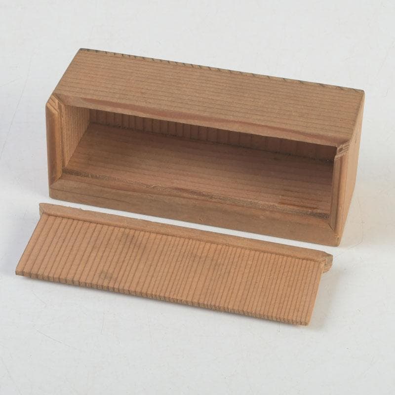 鑑賞石　天然石　置物　唐木台　時代箱付　D　9987