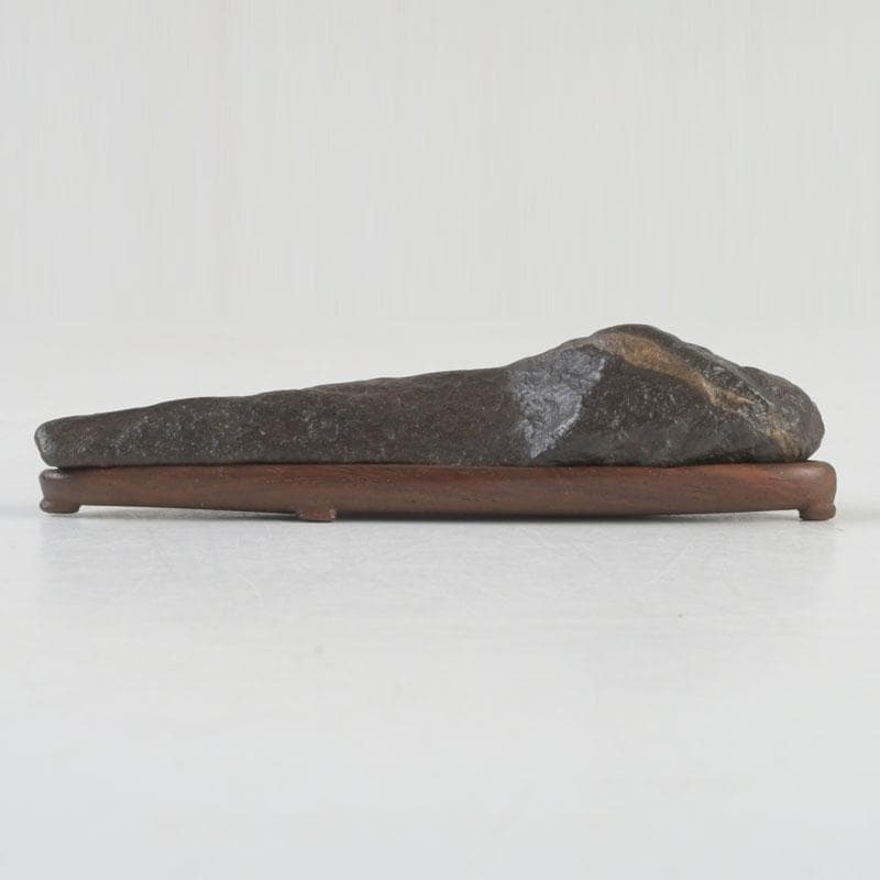 鑑賞石　天然石　置物　唐木台　時代箱付　D　9987