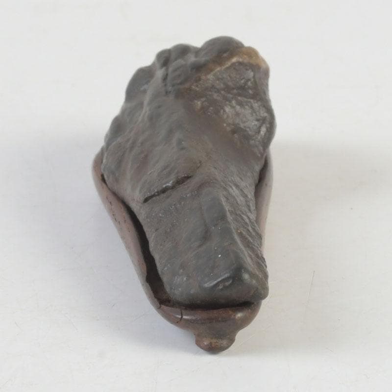 鑑賞石　天然石　置物　唐木台　時代箱付　D　9987