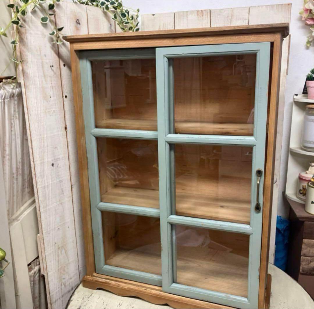 【8/21再入荷】グランシュマン木製ガラス扉キャビネット シンプルキャビネット