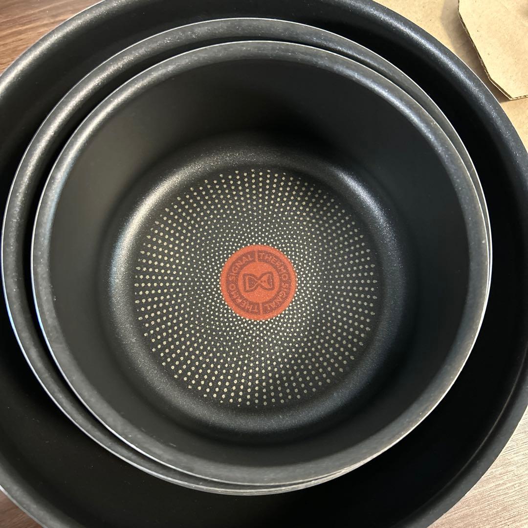 T-falロイヤルブルー インジニオネオ ガス火専用フライパン、鍋セット10点