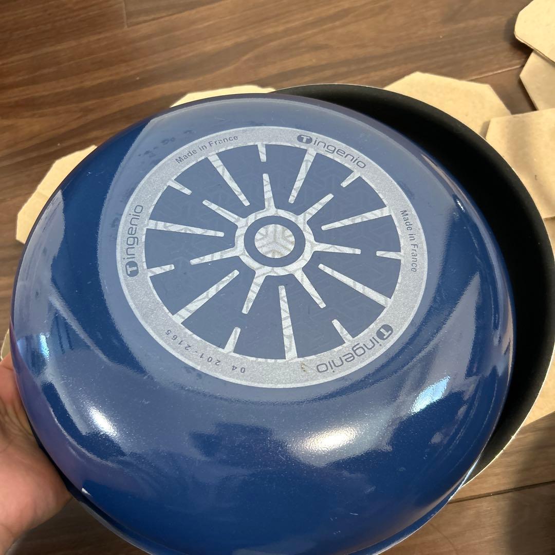 T-falロイヤルブルー インジニオネオ ガス火専用フライパン、鍋セット10点