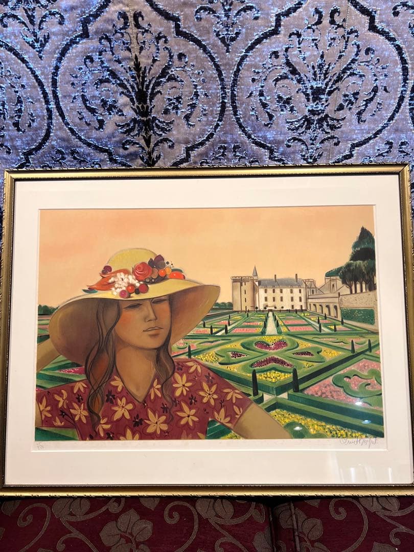 版画 Robert Vernet Bonfort Chateau andGardens