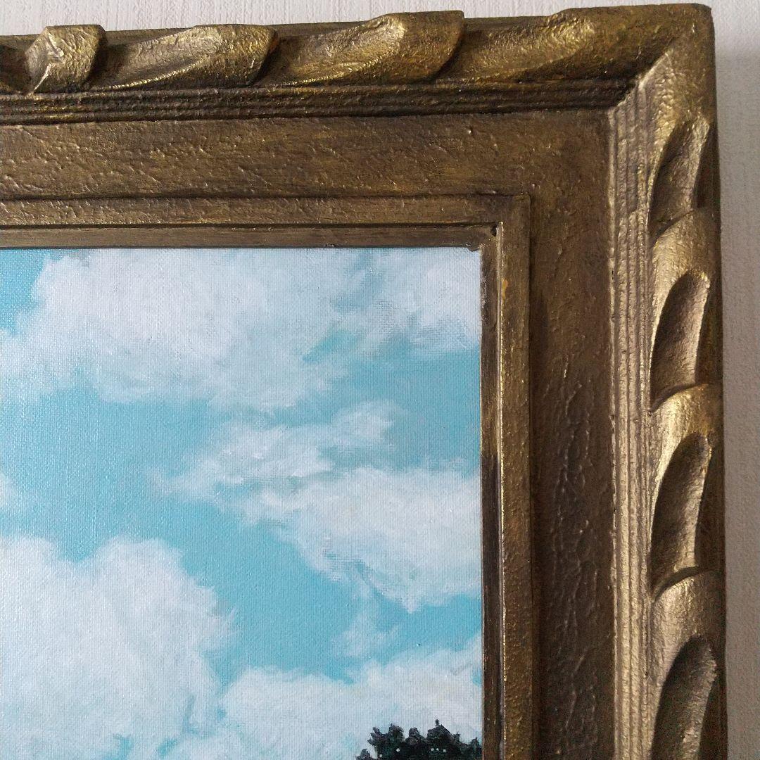 油絵 マグリット 光の帝国 模写 8号 F8 油彩画