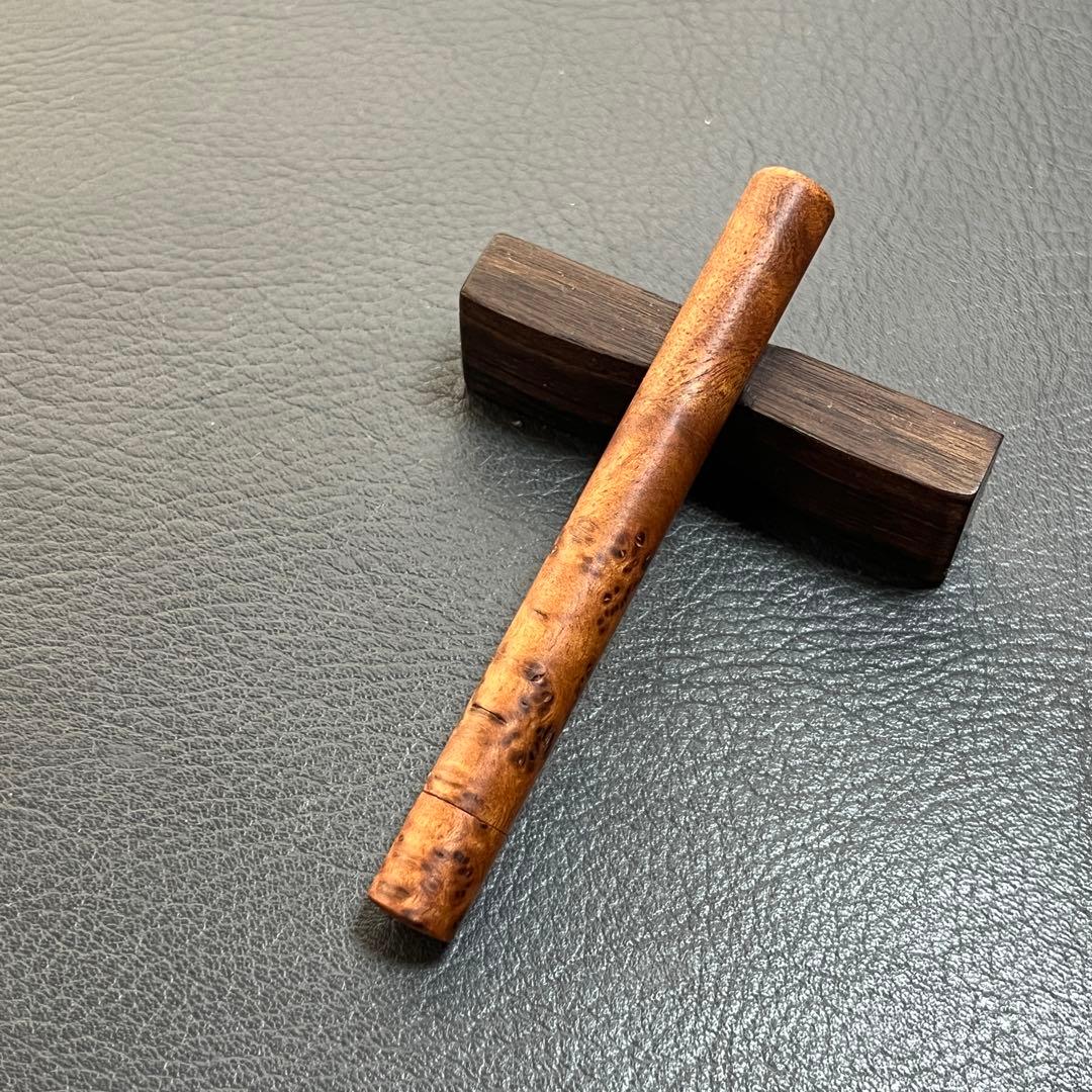 35台湾樟ぶどう杢　木製キャップ芯ケース　木目揃え