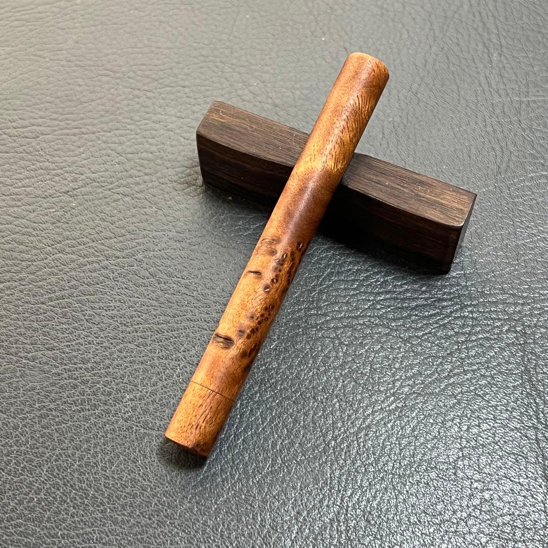 35台湾樟ぶどう杢　木製キャップ芯ケース　木目揃え