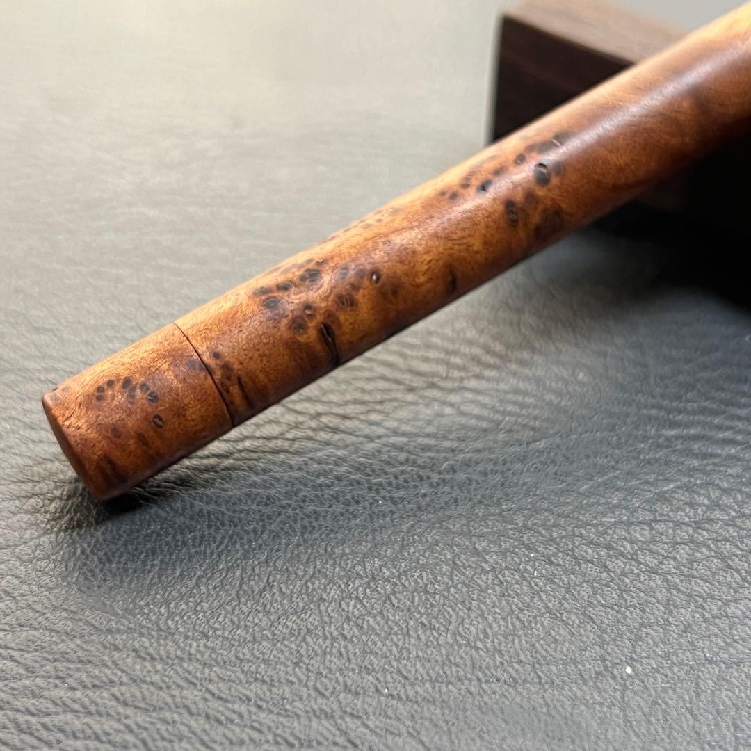 35台湾樟ぶどう杢　木製キャップ芯ケース　木目揃え