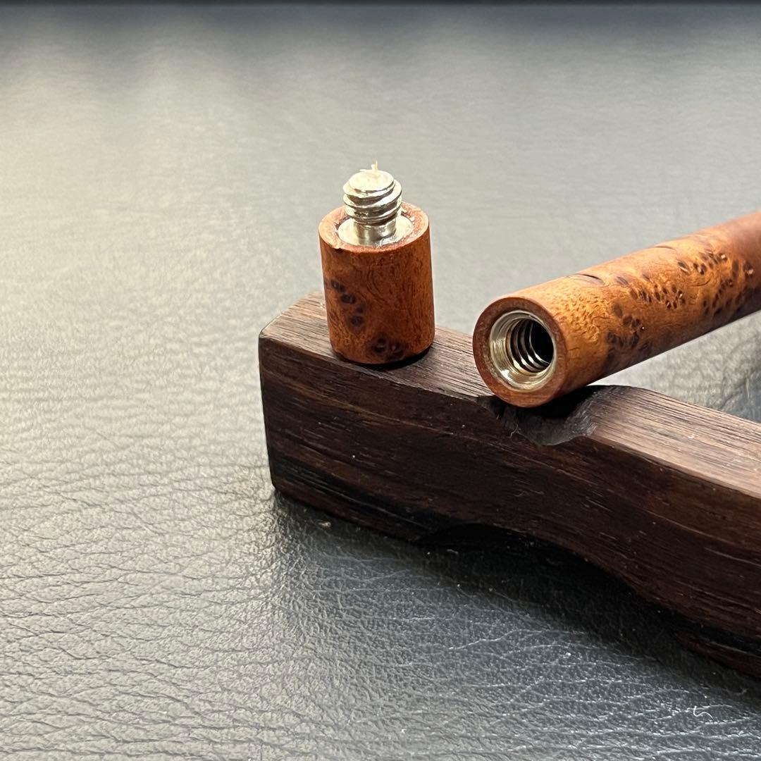 35台湾樟ぶどう杢　木製キャップ芯ケース　木目揃え