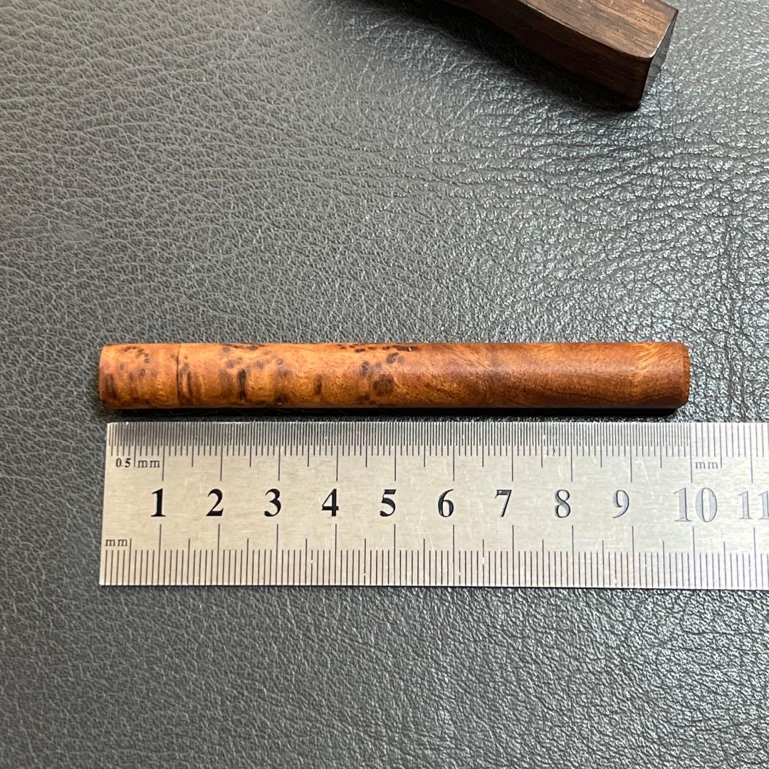 35台湾樟ぶどう杢　木製キャップ芯ケース　木目揃え