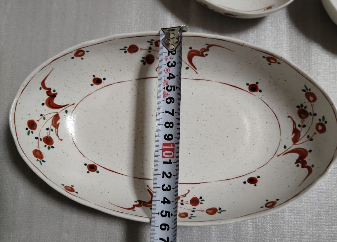 新品　未使用　たち吉 赤絵　 取り鉢揃 橘吉 大皿 小鉢 　　6点　楕円形皿