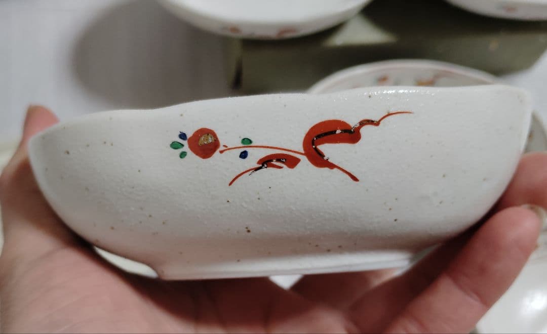 新品　未使用　たち吉 赤絵　 取り鉢揃 橘吉 大皿 小鉢 　　6点　楕円形皿