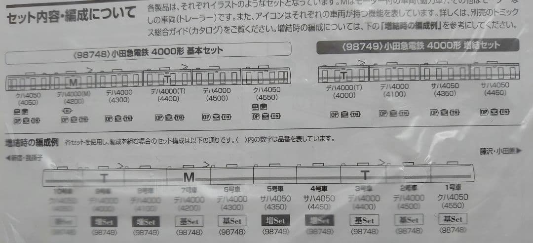 小田急 4000形 10両TN付 HG連結 車番仕上済 TOMIX 美品