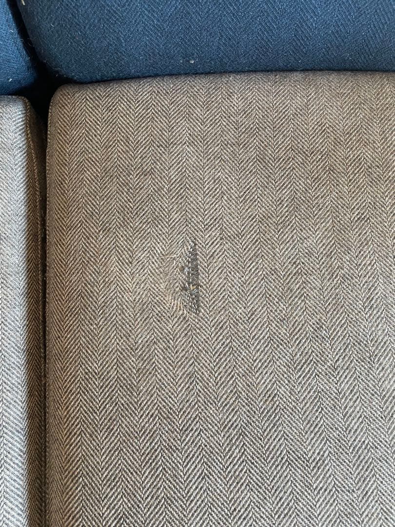 ERCOL ビンテージ　ネイビー グレー 3人掛けソファ