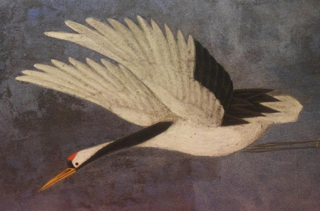 京画額◆藤田高日子◆鶴の飛翔◆号７０万◆25-04-19-02