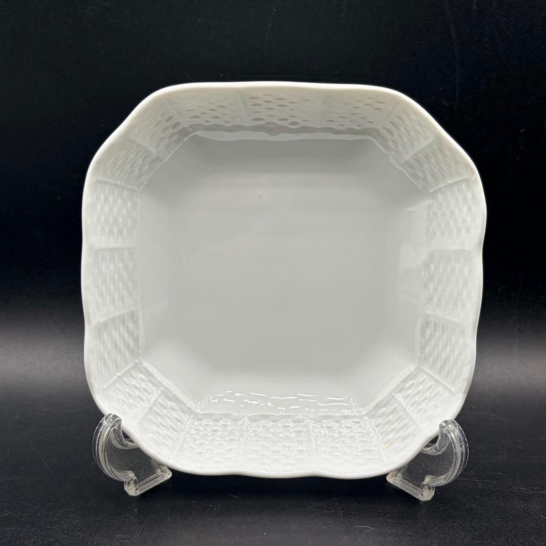 リチャード・ジノリ ベッキオホワイト スクエアプレート Sサイズ 4枚