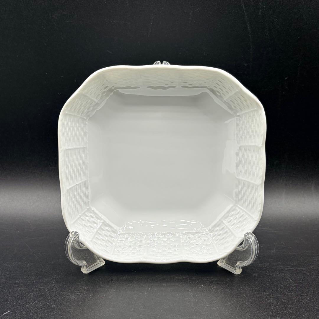 リチャード・ジノリ ベッキオホワイト スクエアプレート Sサイズ 4枚