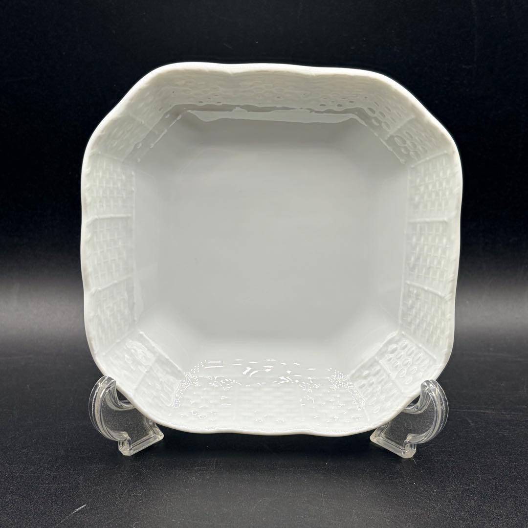 リチャード・ジノリ ベッキオホワイト スクエアプレート Sサイズ 4枚