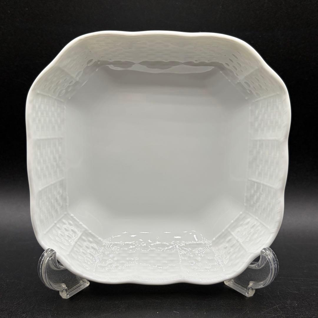 リチャード・ジノリ ベッキオホワイト スクエアプレート Sサイズ 4枚