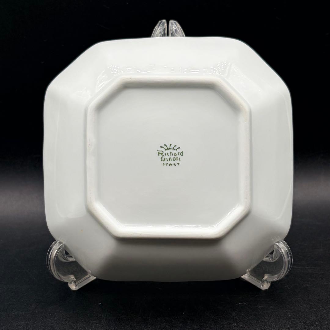 リチャード・ジノリ ベッキオホワイト スクエアプレート Sサイズ 4枚