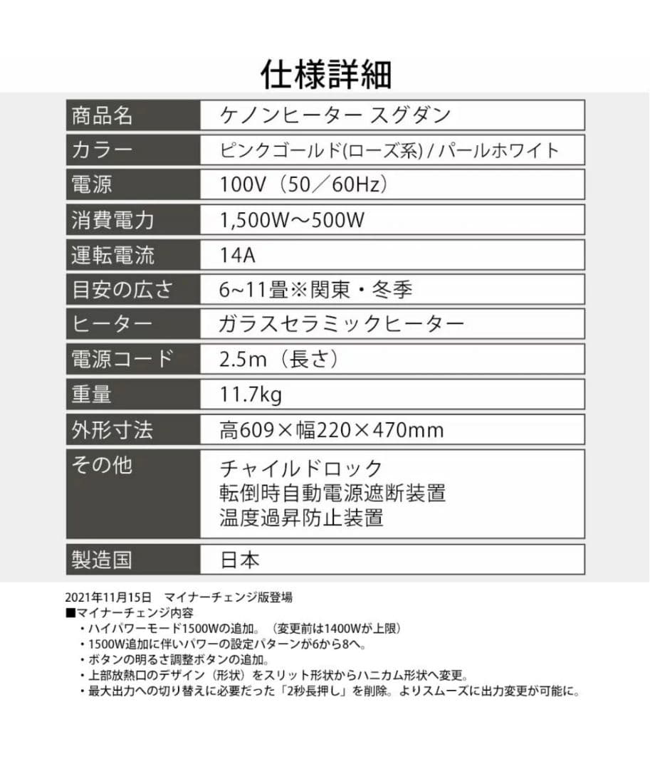 ケノン　グラスセラミックヒーター