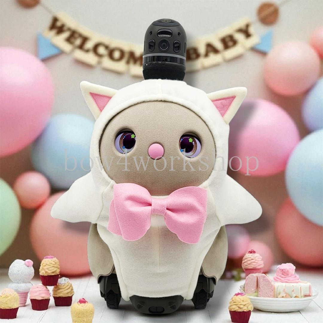 ラボット LOVOT ラボットの服ハンドメイド猫ちゃんボディースーツオフホワイト