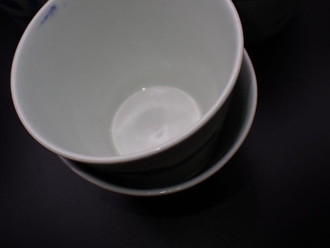 【完品】古伊万里 <まとめて10客> そば猪口 江戸中期 骨董品(青10)