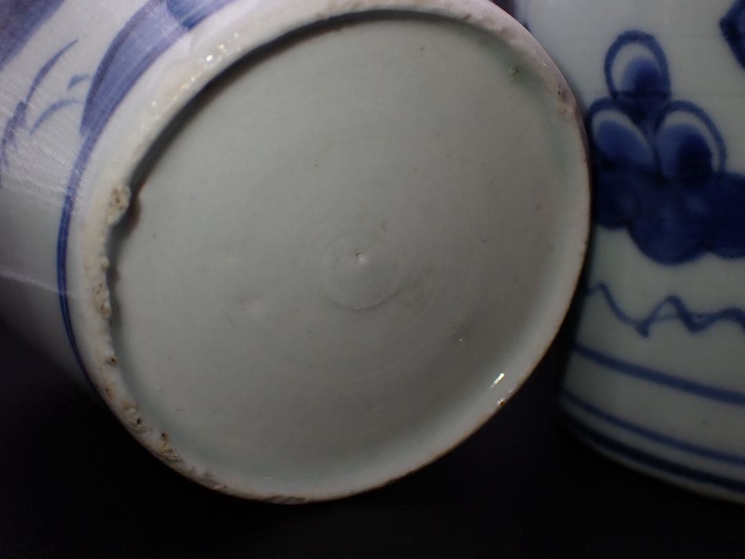 【完品】古伊万里 <まとめて10客> そば猪口 江戸中期 骨董品(青10)