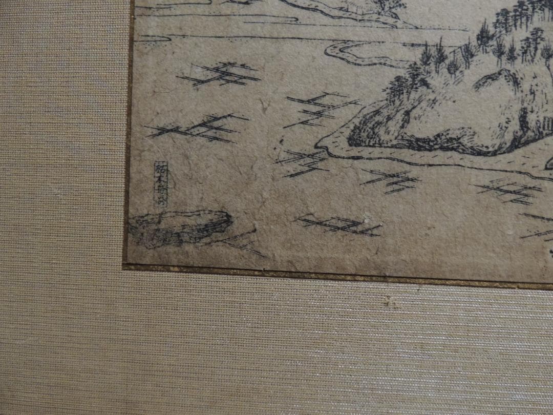 木版画、浮世絵「柳堂勝蓮寺」4枚続き、単色、作者不明＞愛知県、岡崎、親鸞聖人