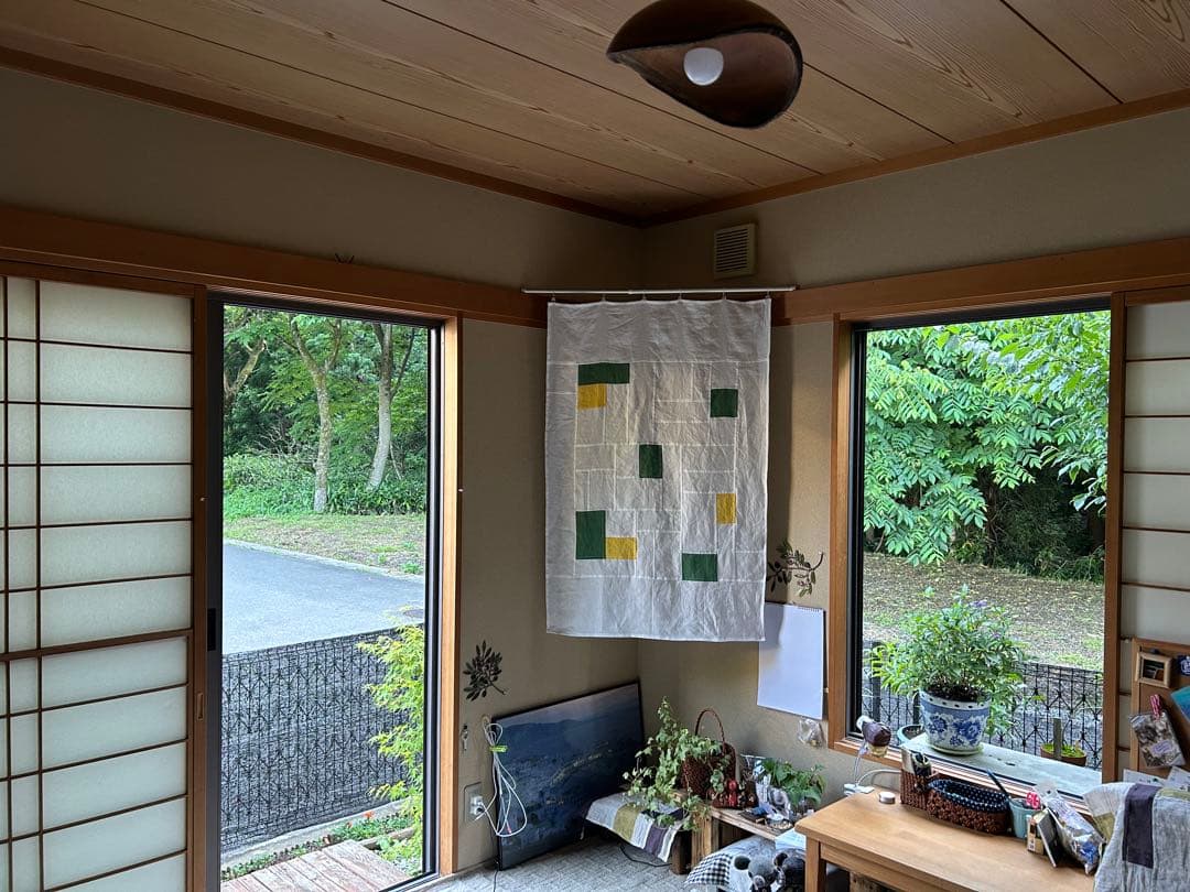 「マリーゴールド」の麻ポジャギ