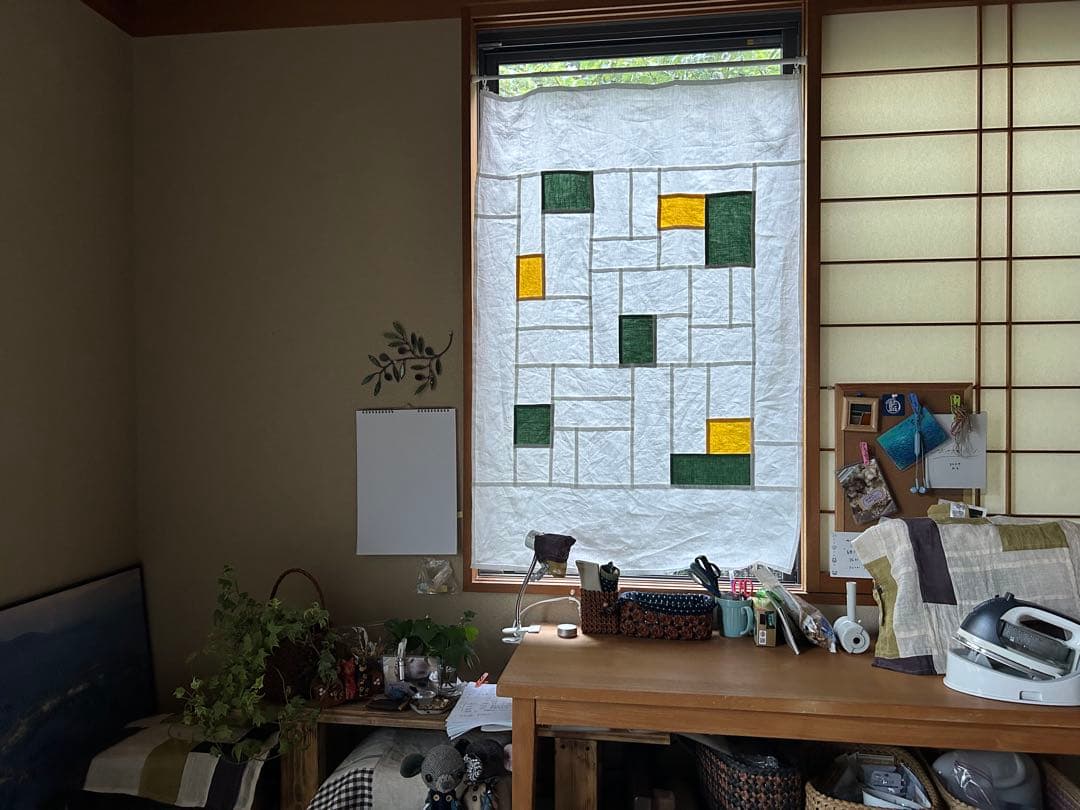 「マリーゴールド」の麻ポジャギ