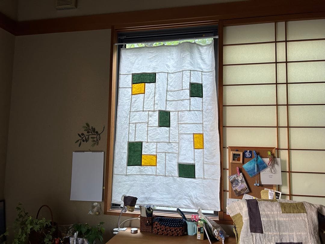 「マリーゴールド」の麻ポジャギ