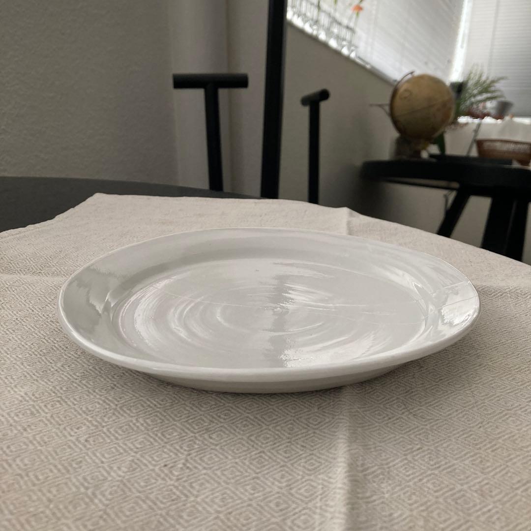 土屋由起子 白釉7寸皿