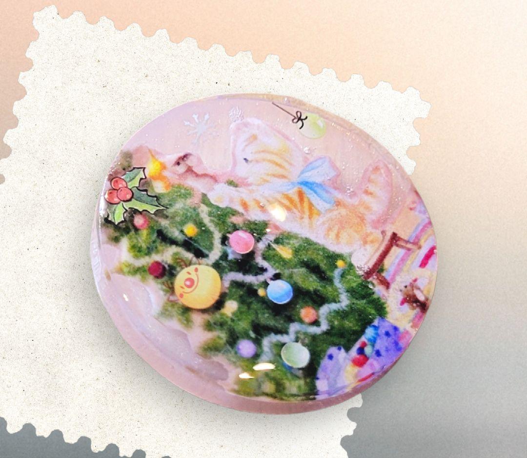 NO.440 ❤ねずみちゃんと飾り付け Xmas❤レジンヘアゴム  ブローチ