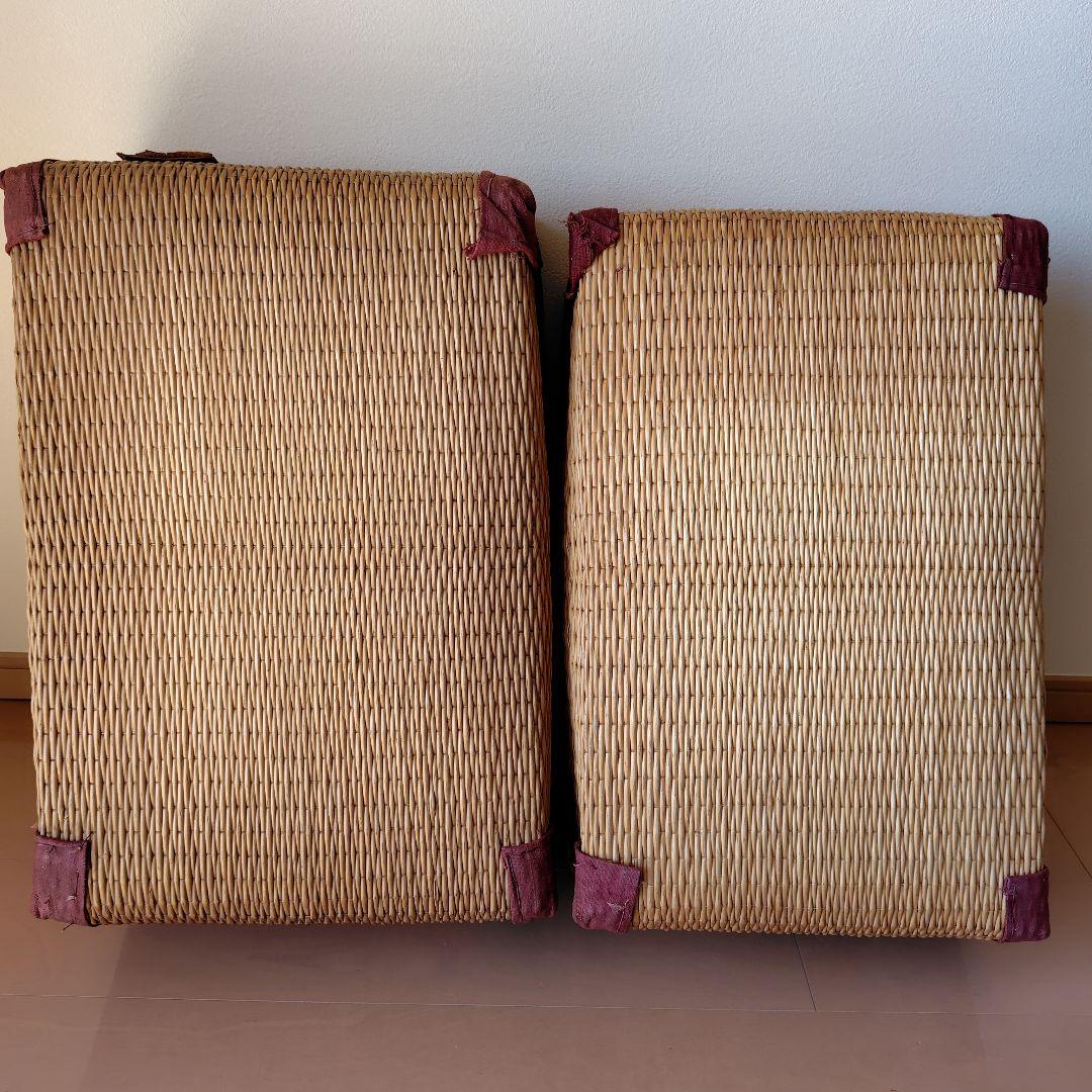 柳行李　昭和レトロ　アンティーク籠　美品