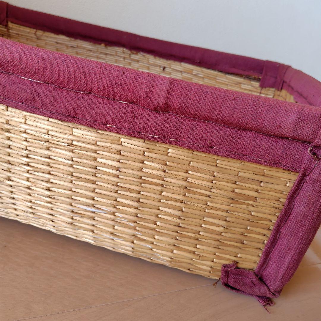 柳行李　昭和レトロ　アンティーク籠　美品