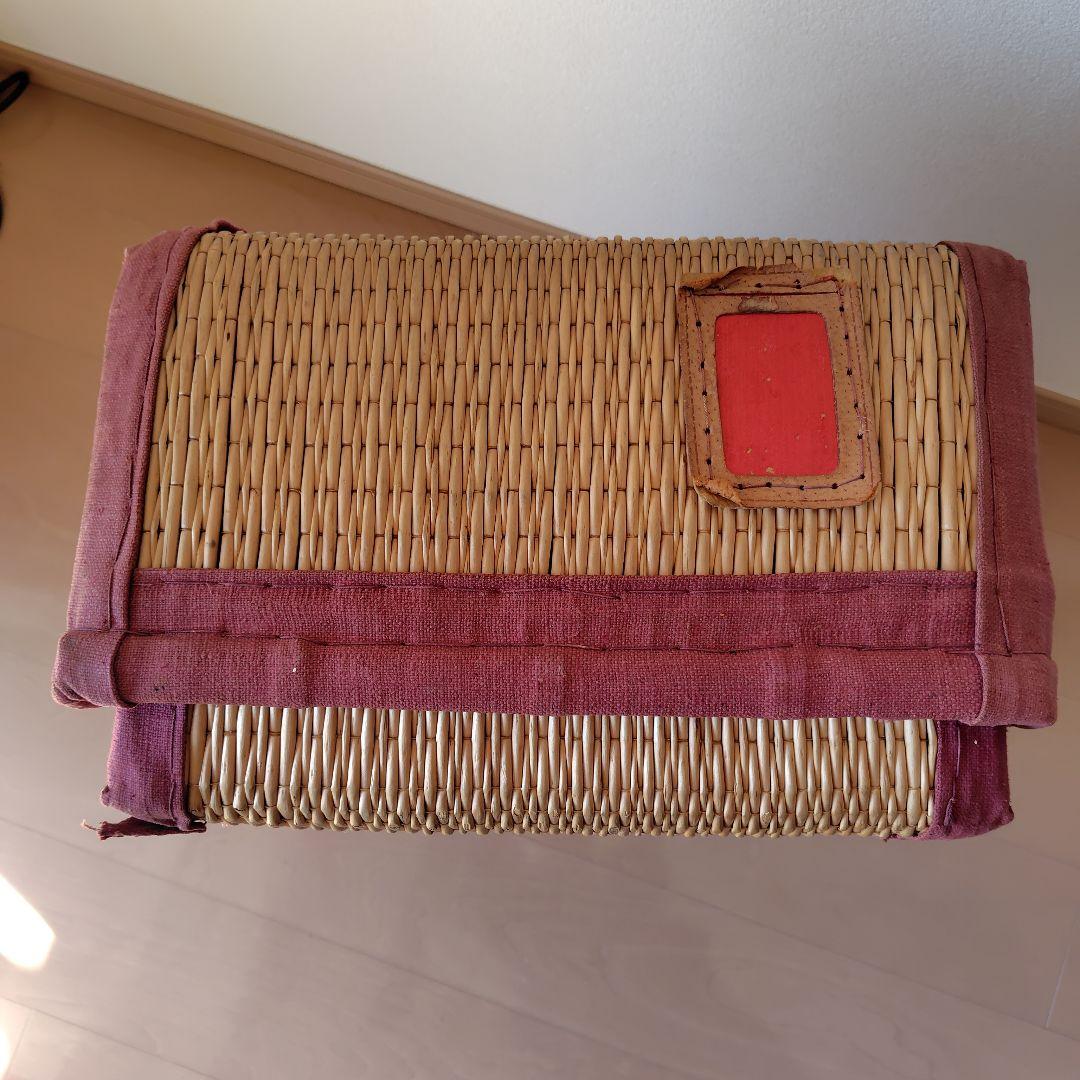 柳行李　昭和レトロ　アンティーク籠　美品