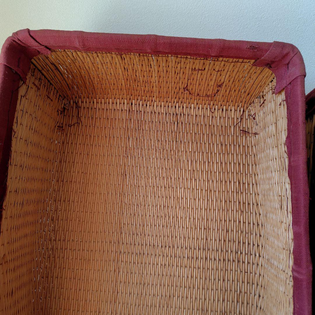 柳行李　昭和レトロ　アンティーク籠　美品