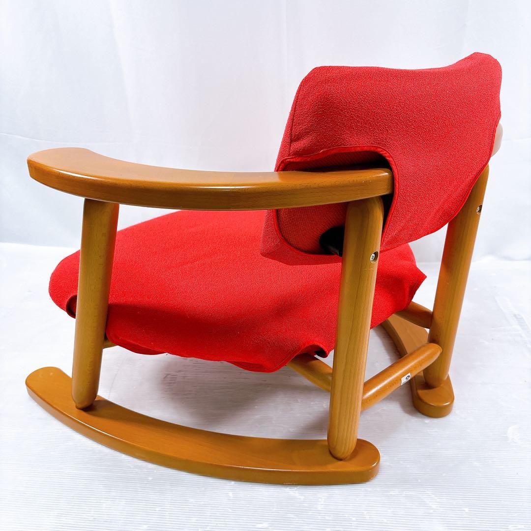 【美品】無限工房 かに座椅子 ローチェア リラックスチェア 専用カバー付き