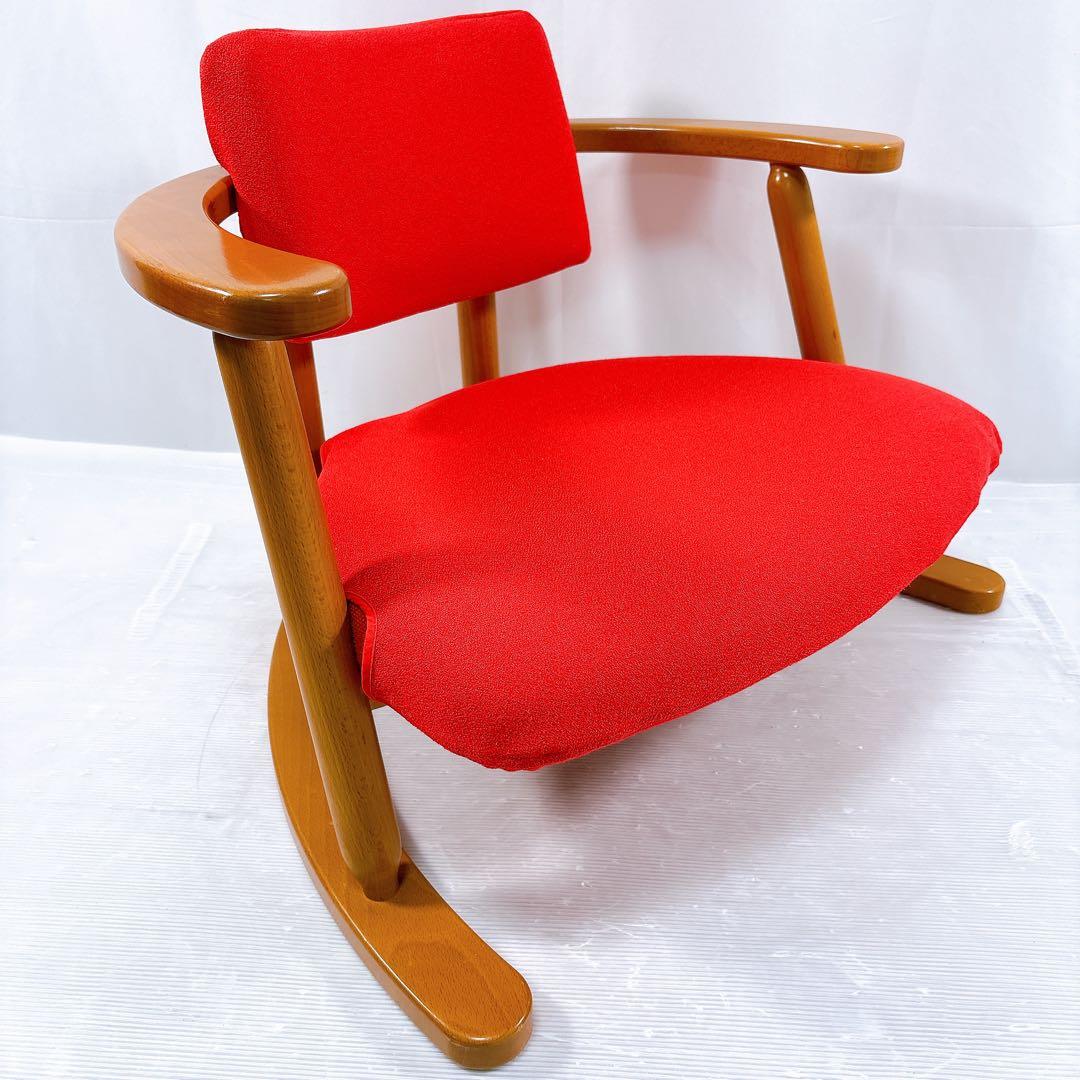 【美品】無限工房 かに座椅子 ローチェア リラックスチェア 専用カバー付き