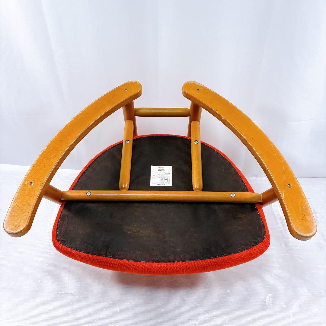 【美品】無限工房 かに座椅子 ローチェア リラックスチェア 専用カバー付き