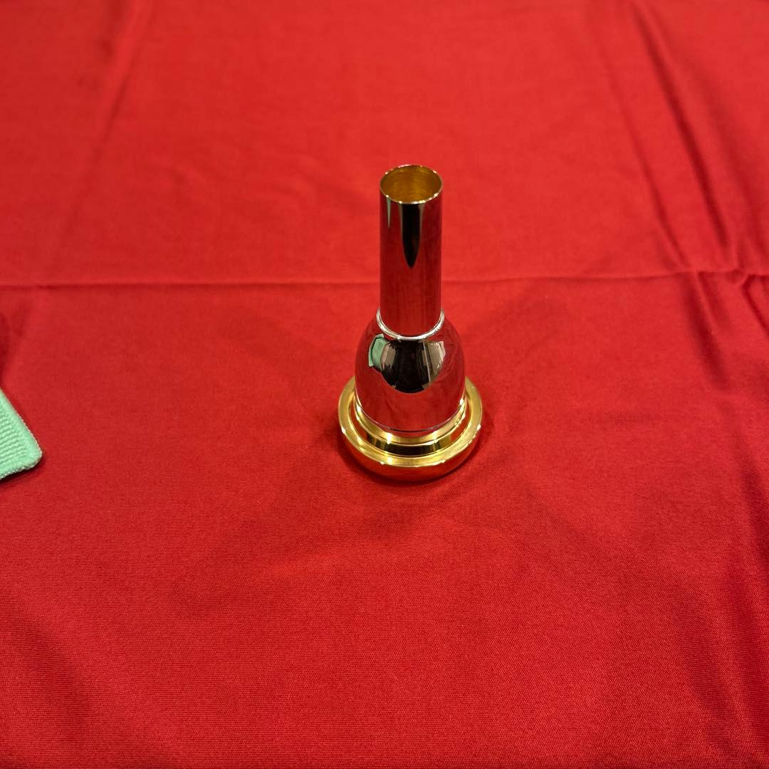 STORK BT5Sトロンボーンマウスピース(太管)カップ、リム金メッキ