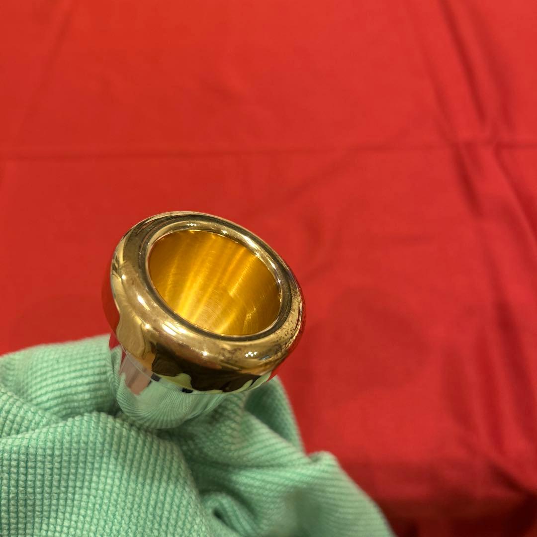 STORK BT5Sトロンボーンマウスピース(太管)カップ、リム金メッキ