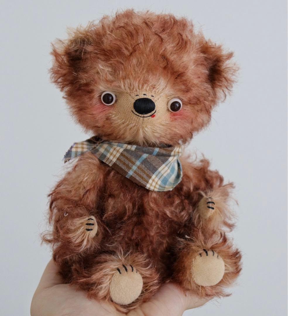 ココアテディベア くま ぬいぐるみ アーティストベア 海外作家様 ハンドメイド