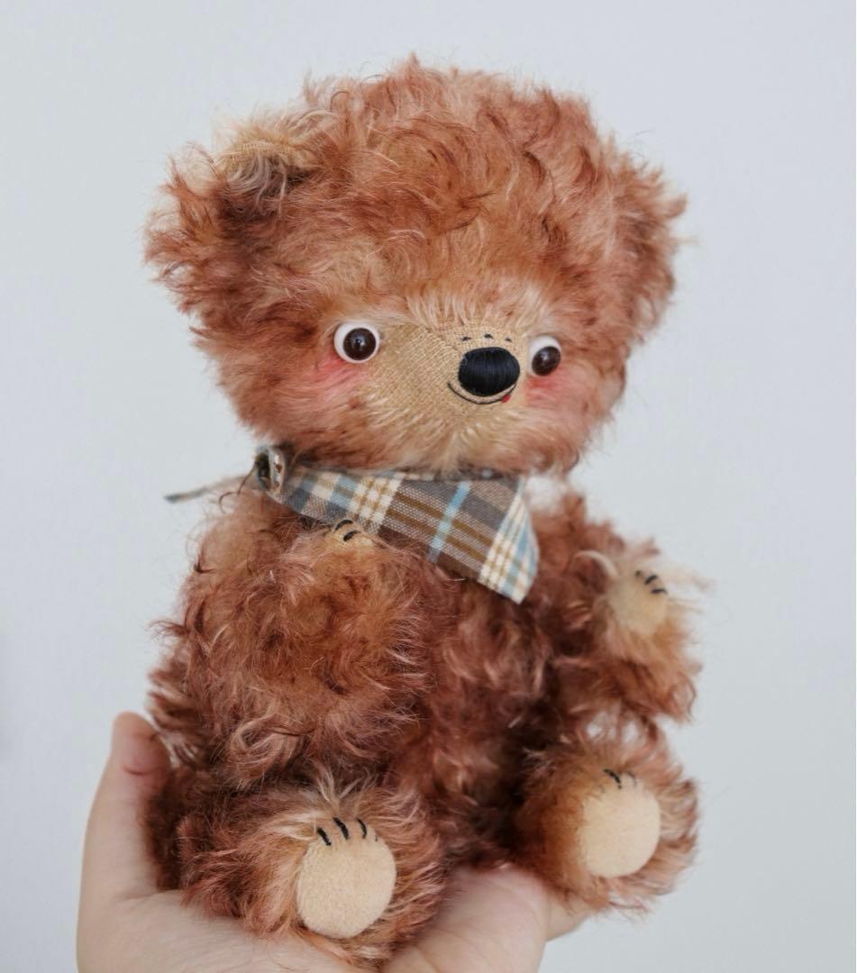 ココアテディベア くま ぬいぐるみ アーティストベア 海外作家様 ハンドメイド