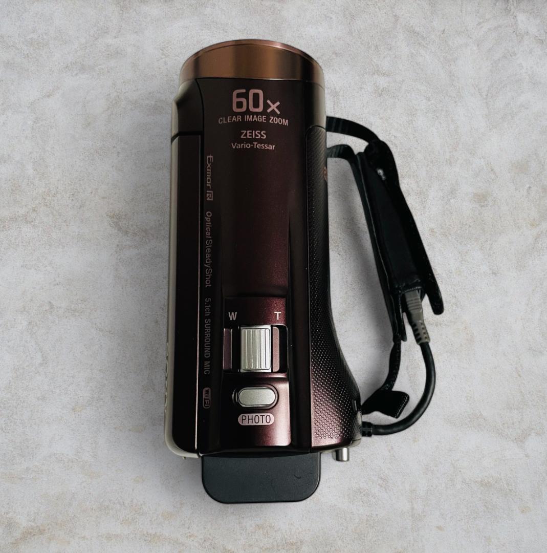 （美品）Sony HDR-CX480 ビデオカメラ 光学30倍 ボルドーブラウン