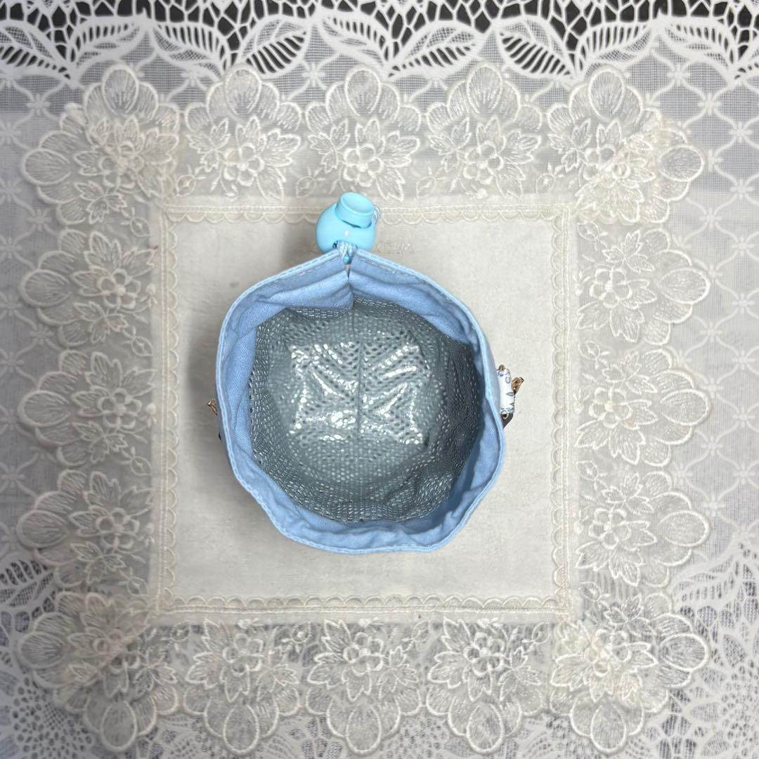 ペットボトルカバー　リバティフェリシテ　ブルー　ハンドメイド