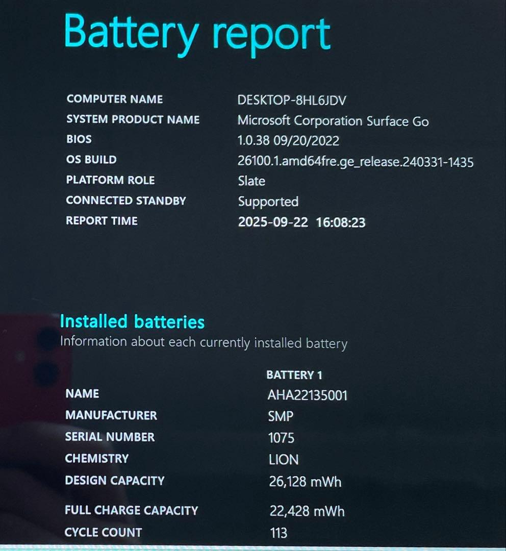 Windowsタブレット本体 Microsoft Surface Go 64GB Model 1824 #7